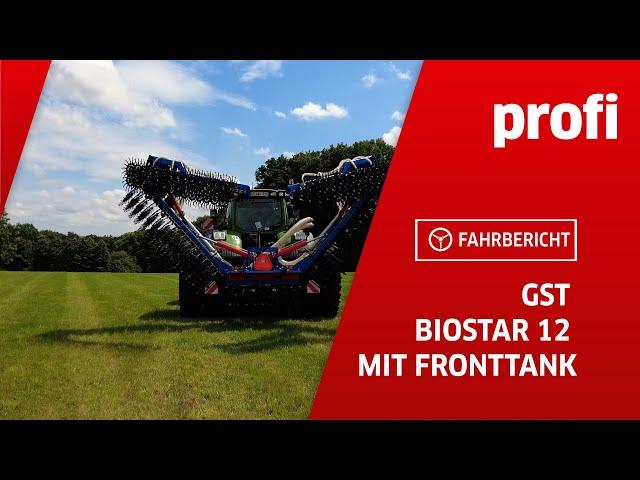 Danish (organic) star: GST Biostar 12 rotary tiller with front tank | professional #driving report