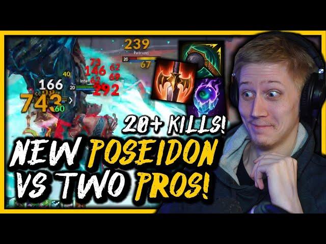 DROPPING 20+ KILLS ON NEW POSEIDON VS 2 PROS! - SMITE 2