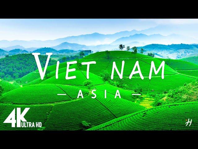 FLYING OVER VIETNAM (4K UHD) - Relaxing Music Along With Beautiful Nature Videos - 4K Video UltraHD