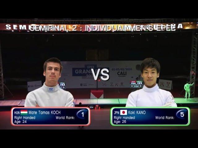 [SEMI FINAL] Ego Destroying Hits!! MT KOCH  v KANO Koki  l Cali Epee Fencing Grand Prix 2024