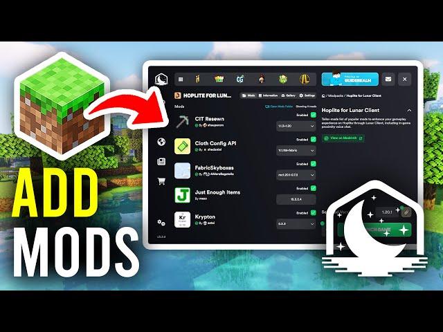 How To Add Mods To Lunar Client - Full Guide