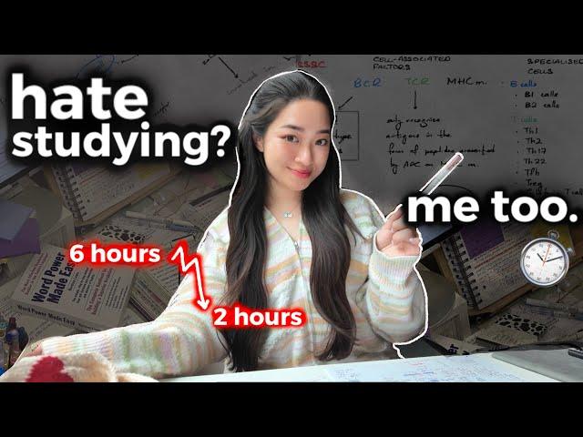 Hate studying?? Here’s how I study MORE in HALF the time ⏱️ + FREE time management template