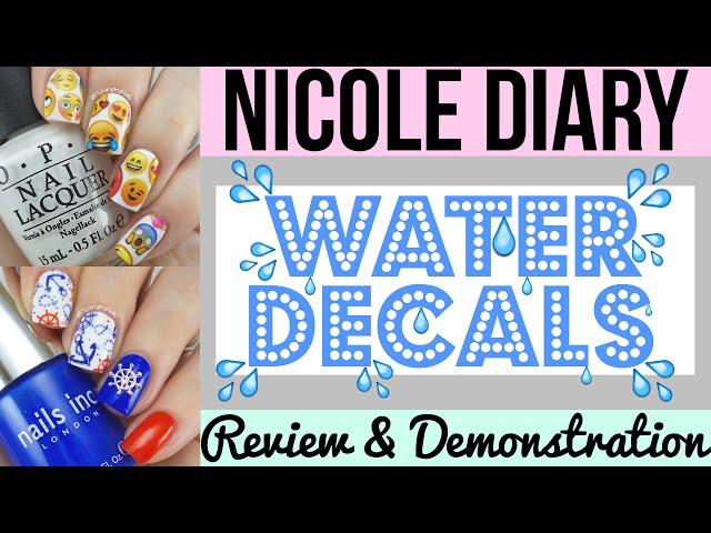 REVIEW AND DEMO OF NICOLE DIARY WATER DECALS | Spangley Nails