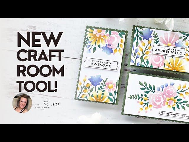 NEW Craft Room Tool ! Taylored Expressions Glass Mat + Mini Slimline Cards