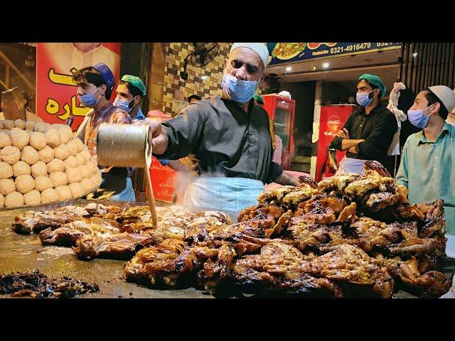 INSANE STREET FOOD IN PAKISTAN  LAHORE NIGHT MARKETTawa Chicken + Special Paan + Lamb Harisa