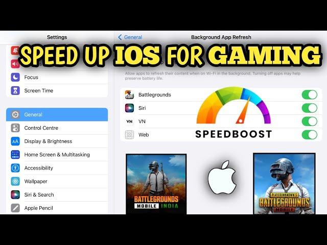 Speed UP IOS for Gaming | Iphone / Ipad Setting for PUBG / BGMI | NO LAG