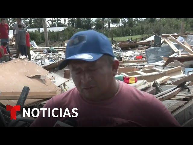 "Es muy triste": entre lágrimas latino habla del tornado que destruyó su casa | Noticias Telemundo