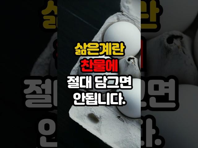 삶은계란 찬물에 절대 담그면 안됩니다. #백세시대 #건강 #중년건강 #일상건강 #중년 #건강음식 #40대 #60대 #50대 #중년건강 #계란