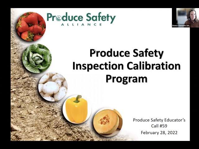 PSA Educators Call #59: Produce Safety Inspection Calibration Program