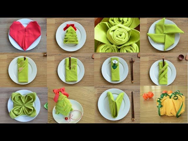 12 Fancy Napkin Folds - Easy Napkin Folding Tutorials - Year in Review - Episode 13