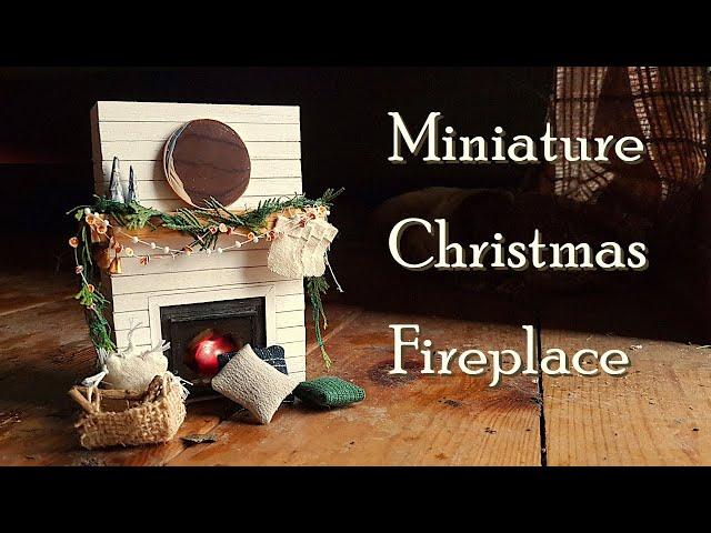 Miniature Christmas Fireplace Tutorial | Hogar para muñecas | Dollhouse Furniture | @SimplystellaTV