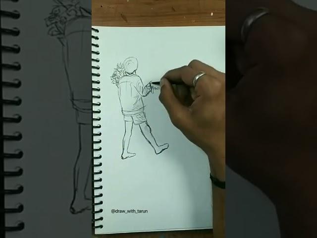 Rapid Sketch| Draw With Tarun| #art #shorts #artandcraft #sketching #figurestudy