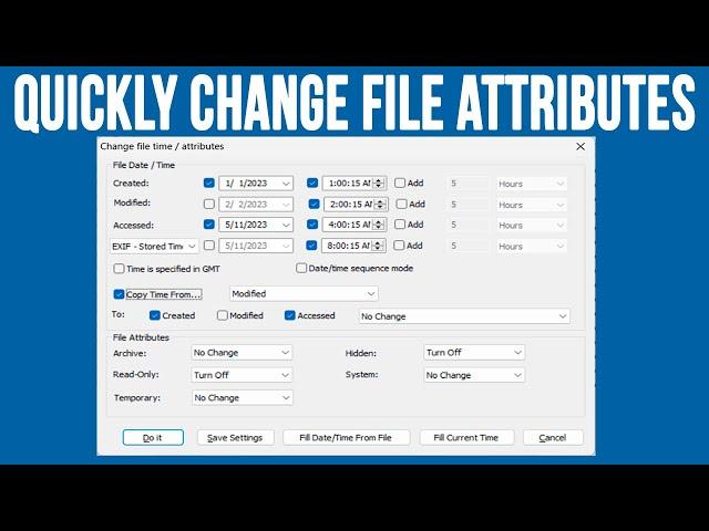 How to Change Attributes on Multiple Files and Folders at the Same Time