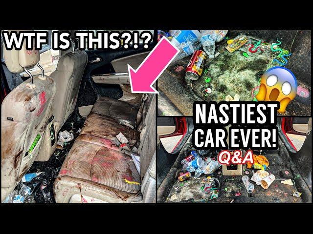 Deep Cleaning the NASTIEST Car You Will Ever SEE! Insane Car Detailing Transformation and Q&A