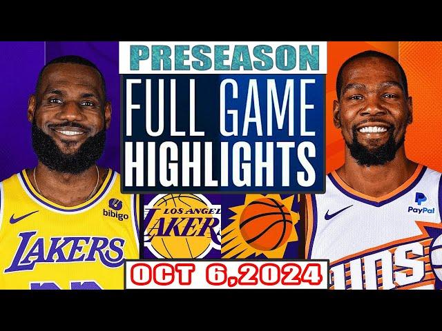 Los Angeles Laker Vs Phoenix Suns Full Game Highlights Oct 6,2024 NBA Preseason