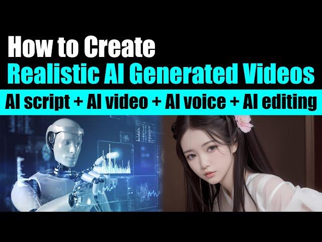 How to Create Realistic AI Generated Videos (AI Script + AI  Video + AI Voice + AI Editing)