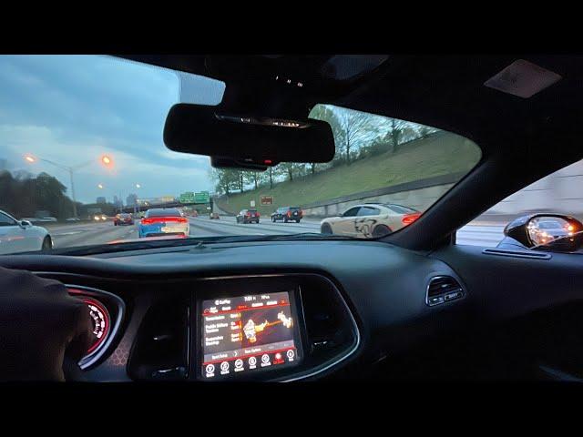 POV CUTTING UP IN TRAFFIC WITH A HELLCAT REDEYE & SCATPACK (INSANE )