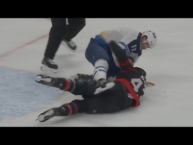 Adam Lowry Doesn't Like Tyler Kleven Hit On Mason Appleton