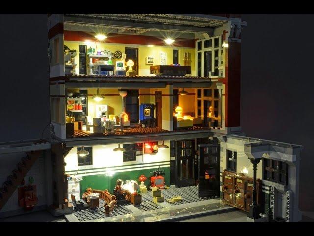 Installing Lights in the LEGO Ghostbusters Firehouse HQ