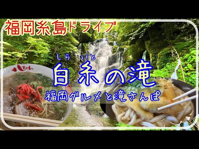 【白糸の滝】福岡にうどんと水炊きとラーメン食べに行く [Fukuoka] Eating Udon and Ramen noodles in Japan