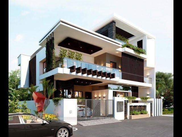 Top 3D home exterior// house elevation design// modern home// house architecture