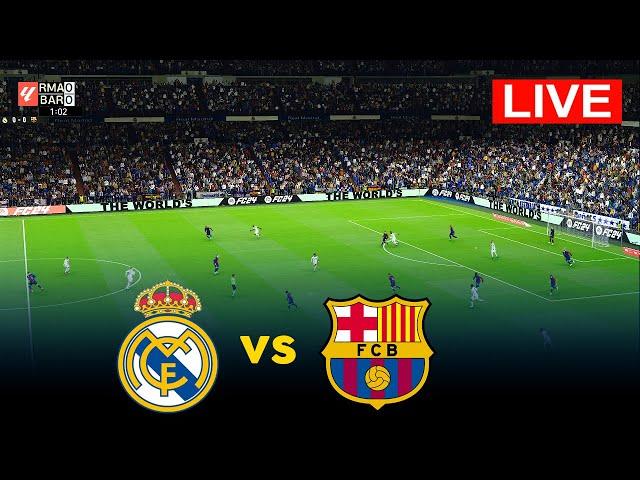 LIVE : Real Madrid vs Barcelona | El Classico 24/25 LaLiga | Full Match | Realistic PES Gameplay