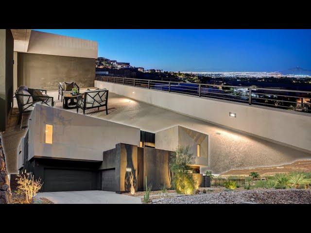 A Must See Futuristic Estate Hillside Nearly 8000 Sqft, 5BD, Loft, Office, 7 Bath, 8 Car Garage Lift