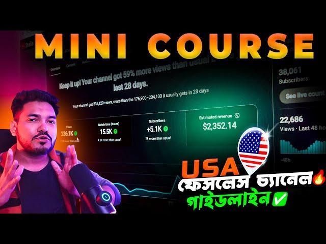 How to Make USA YouTube Channel  Easiest Faceless Channel for YouTube Automation  (Earning Proof)