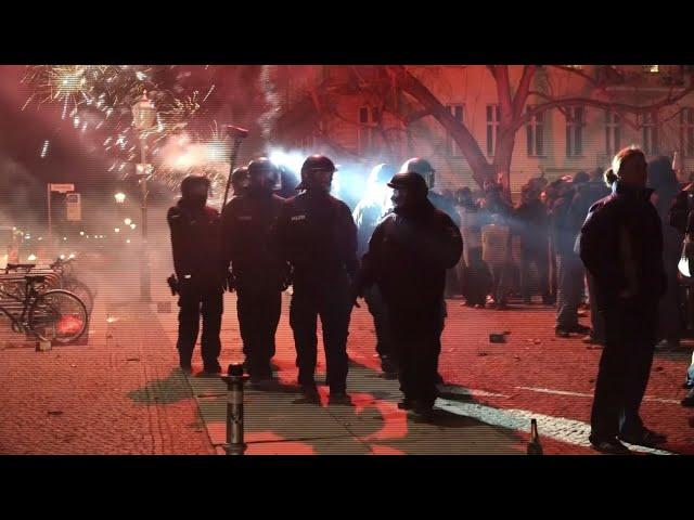 Police patrol Berlin streets as people set off fireworks for New Year | AFP