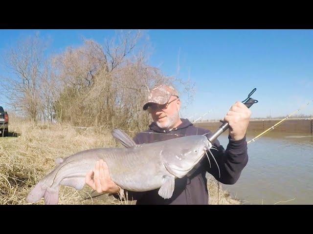 Fishing for catfish on the Arkansas river