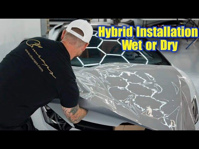 New Hybrid Install Hood Wrap - Wet or Dry Color Change PPF - Colorfusion Chalk Grey