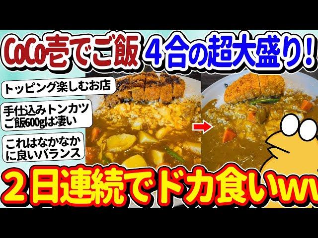 【2ch面白いスレ】ご飯超大盛りの4合！2日連続のココイチでドカ食いを決めるぞｗｗ