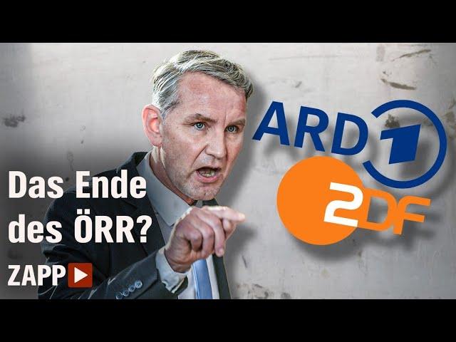 AfD-Angriff auf den ÖRR: Die Versprechen des Björn Höcke | ZAPP | NDR