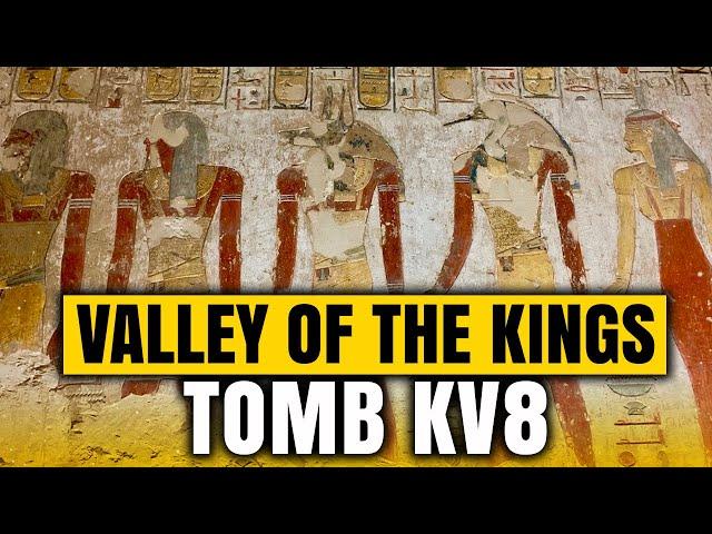 Exploring Valley Of the Kings Tomb KV8 of Pharaoh Merenptah in Luxor, Egypt