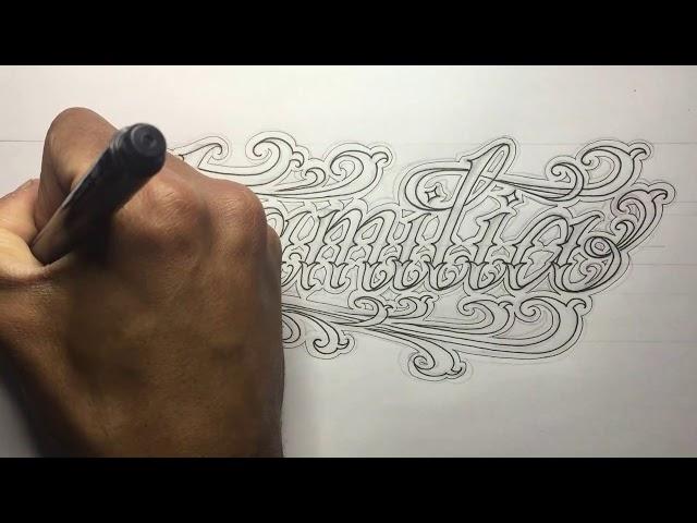 COMO HACER UN DISEÑO DE LETTERING TATTOO + TIPS PARTE 1 (HOW TO DRAW LETTERING TATTOO PART 1)