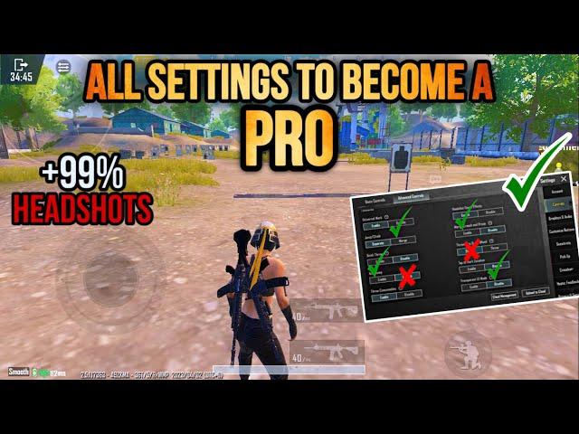 Newbest settings to improve your headshot PUBG MOBILE