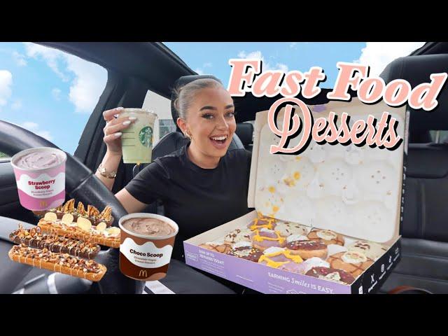 24 Hours ONLY EATING NEW Fast Food DESSERTS!!