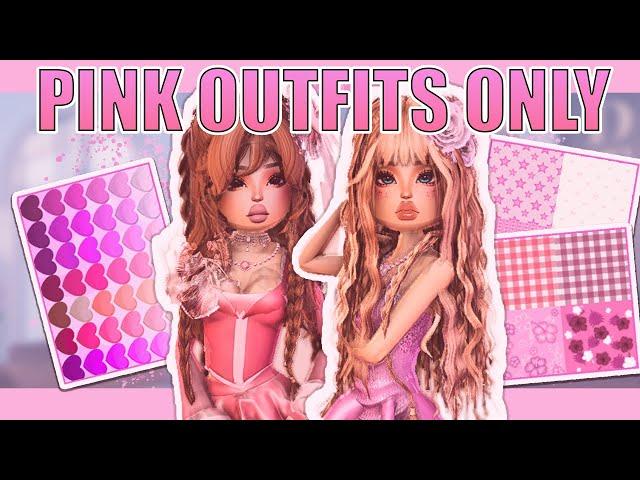 ONLY Making *PINK OUTFITS* in *DRESS TO IMPRESS* (ROBLOX)