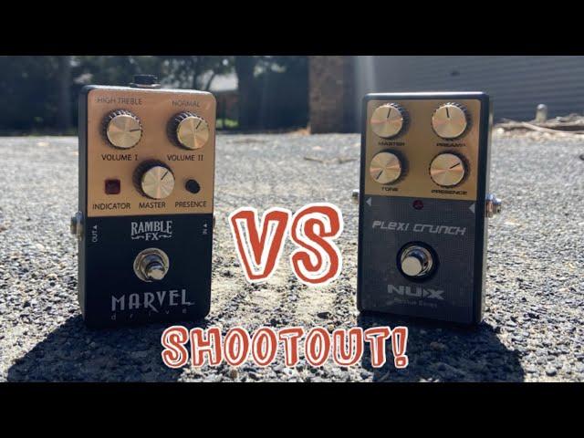 Can the Nux Plexi Crunch stand up to the big boys!? Nux Plexi Crunch vs Ramble FX Marvel Drive