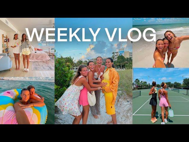 weekly vlog: a florida summer with friends *sunset, beach, and pickle ball*