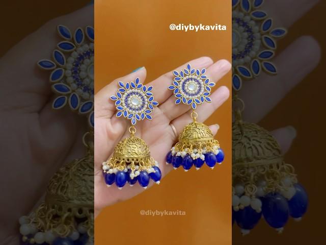 Trending Kundan Earrings#shorts #diycrafts #viralvideo #trending