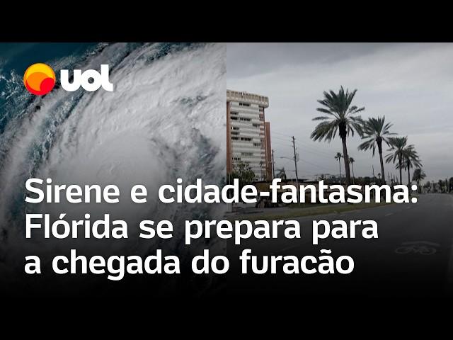 Furacão Milton se aproxima da Flórida e moradores se preparam; vídeo mostra cidades e ruas vazias