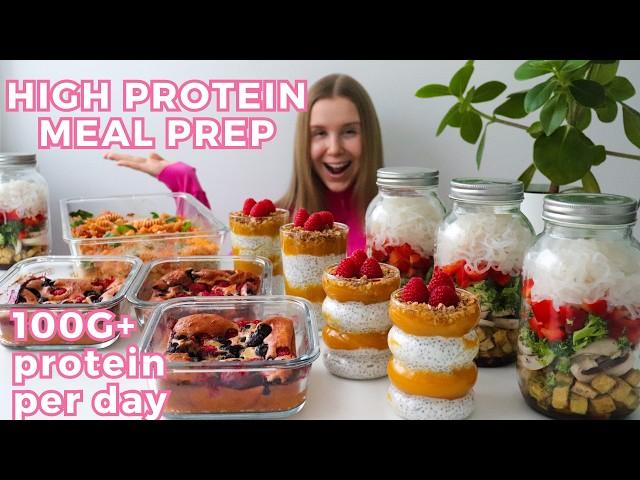 Wöchentliche Zubereitung gesunder und proteinreicher Mahlzeiten | Über 100 g Protein pro Tag!