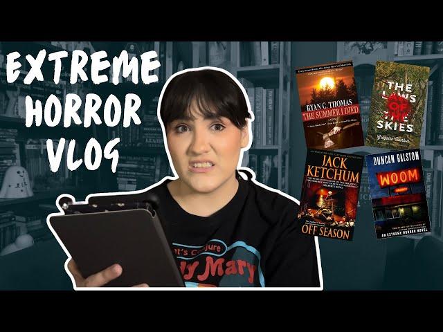 Reading 4 Extreme Horror Books (reading vlog)