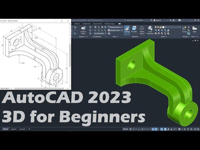 AutoCAD 2023 3D Tutorial for Beginners