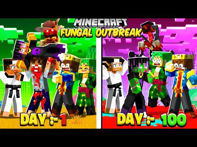 PART 2 - 100 Days In FUNGAL OUTBREAK WORLD in Minecraft 