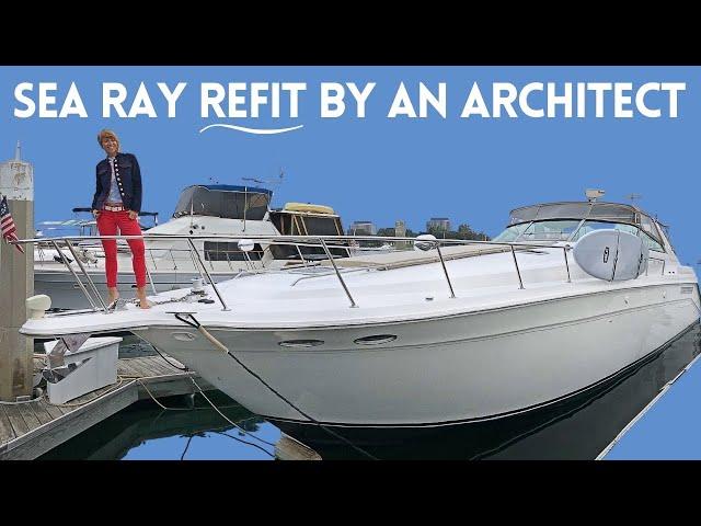 $199,000 1994 REFIT SEA RAY SUNDANCER 500 Express Cruiser YACHT TOUR Liveaboard REMODEL Walkthrough