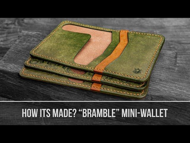 Handmade leather mini-wallet "Bramble" [PDF Pattern]