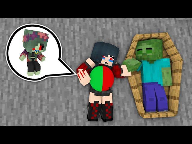 Monster School : VAMPIRE GIRL & ZOMBIE BABY LIFE - Minecraft Animation