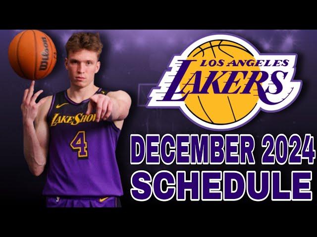 Los Angeles Lakers December games schedule for 2024-25 nba season